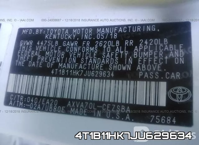 4T1B11HK7JU629634 фото 10