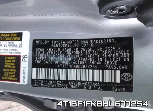 4T1BF1FK8HU677254 фото 10