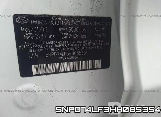 5NPD74LF3HH085354 фото 10