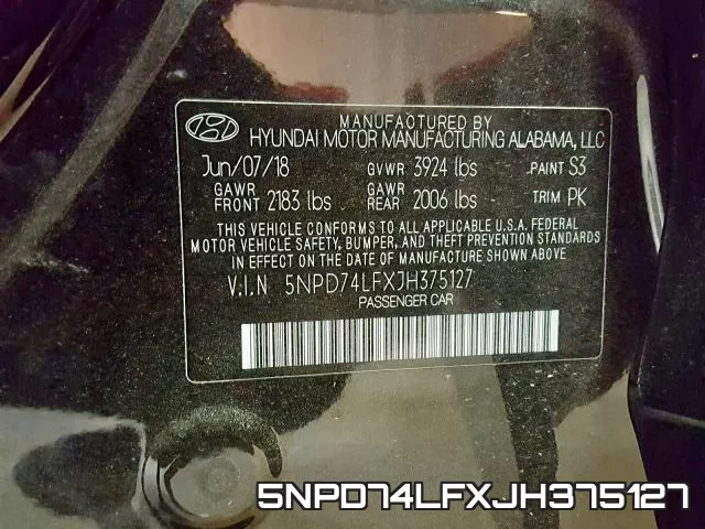 5NPD74LFXJH375127 фото 2