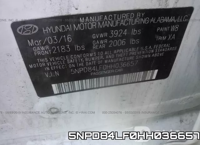 5NPD84LF0HH036657 фото 10