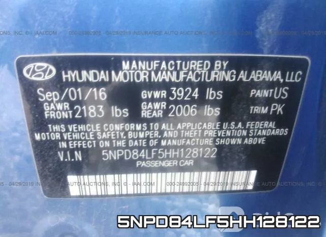 5NPD84LF5HH128122 фото 10