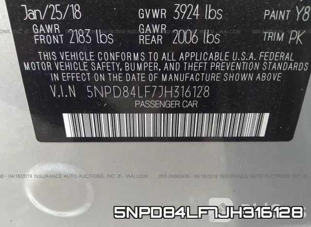 5NPD84LF7JH316128 фото 10