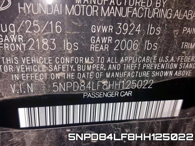 5NPD84LF8HH125022 фото 2