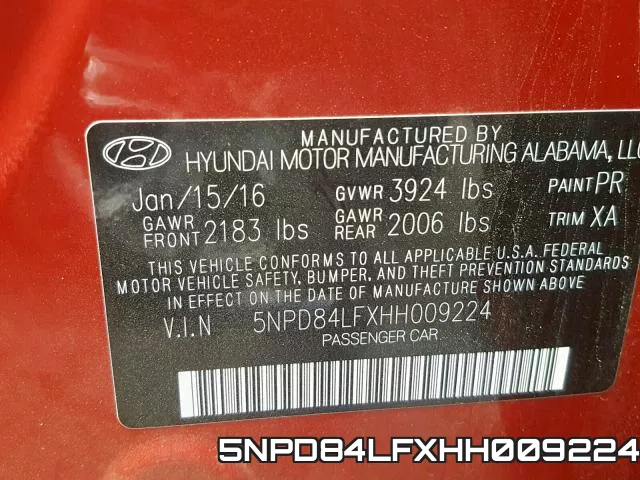 5NPD84LFXHH009224 фото 2