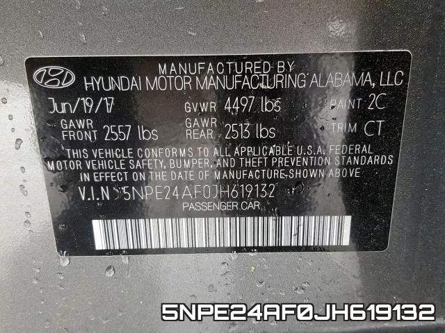 5NPE24AF0JH619132 фото 2