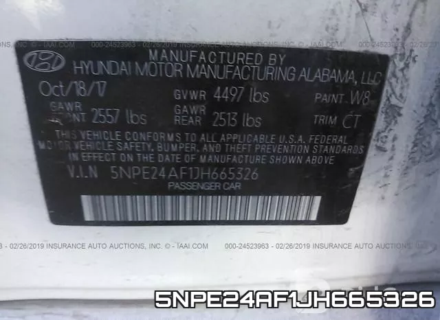 5NPE24AF1JH665326 фото 10