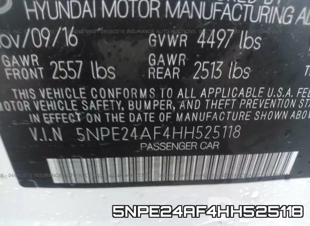 5NPE24AF4HH525118 фото 10