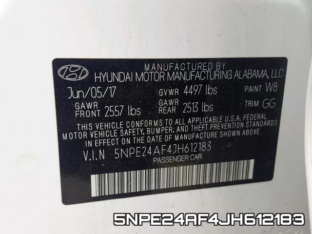 5NPE24AF4JH612183 фото 2