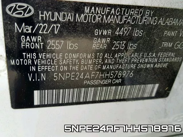 5NPE24AF7HH578976 фото 2