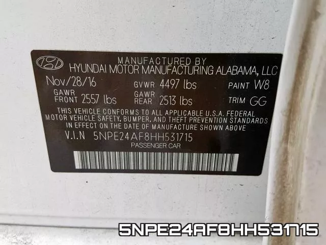 5NPE24AF8HH531715 фото 2
