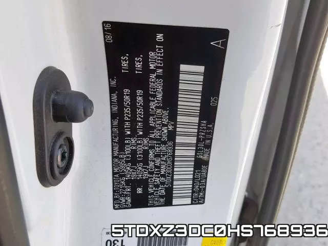 5TDXZ3DC0HS768936 фото 2