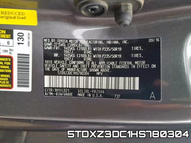 5TDXZ3DC1HS780304 фото 2