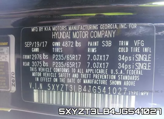 5XYZT3LB4JG541027 фото 10