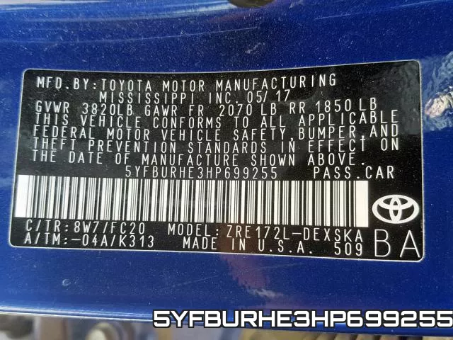 5YFBURHE3HP699255 фото 2