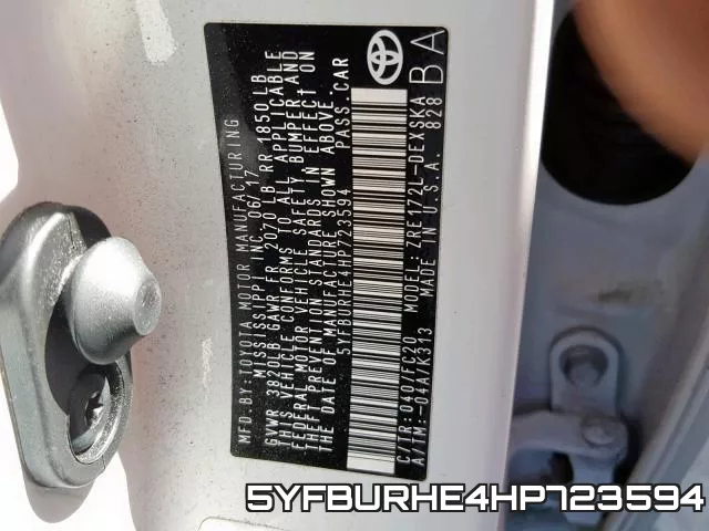 5YFBURHE4HP723594 фото 2