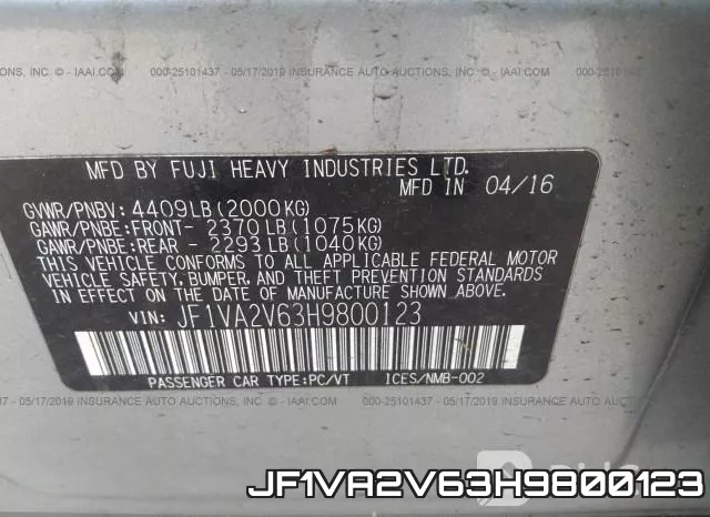 JF1VA2V63H9800123 фото 10