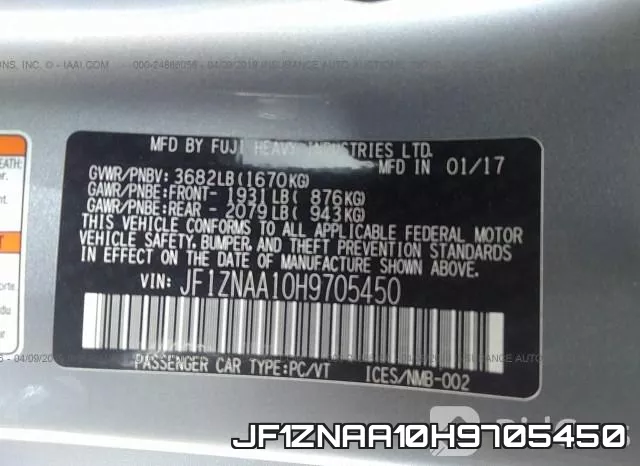 JF1ZNAA10H9705450 фото 10