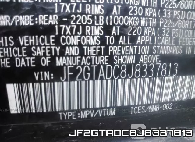 JF2GTADC8J8337813 фото 9