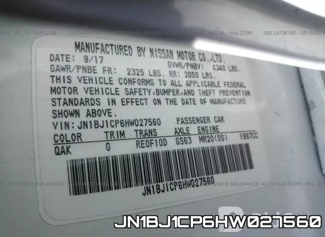 JN1BJ1CP6HW027560 фото 10