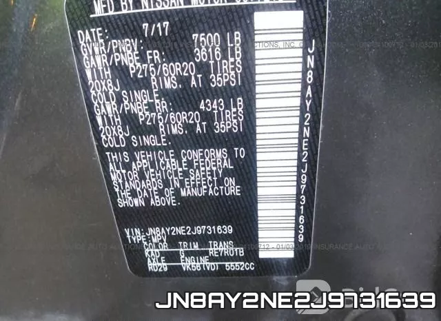 JN8AY2NE2J9731639 фото 10