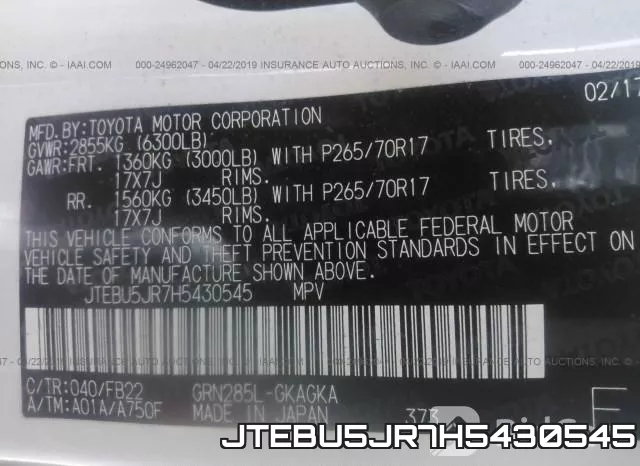 JTEBU5JR7H5430545 фото 10