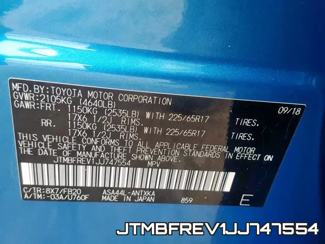 JTMBFREV1JJ747554 фото 2