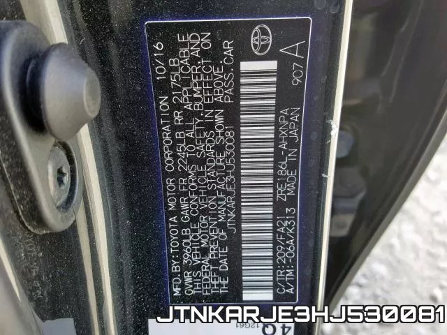 JTNKARJE3HJ530081 фото 2