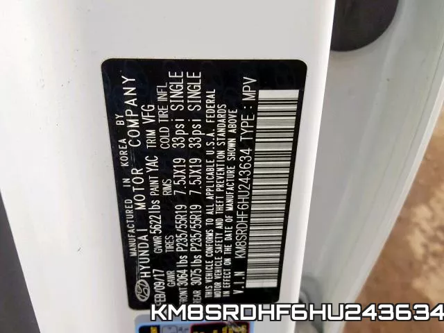 KM8SRDHF6HU243634 фото 2