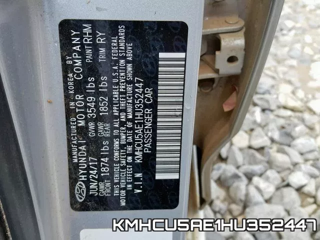 KMHCU5AE1HU352447 фото 2