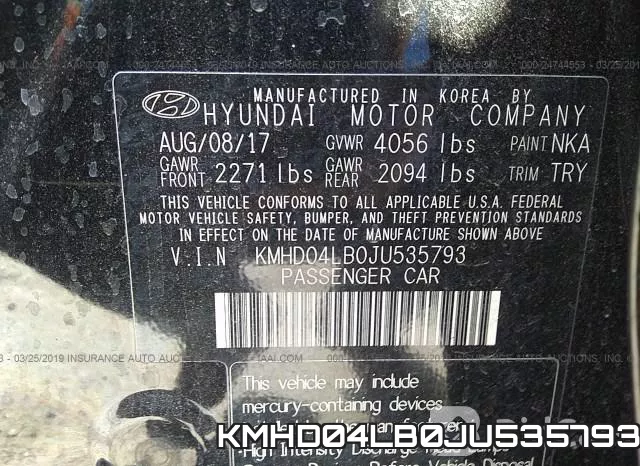 KMHD04LB0JU535793 фото 10