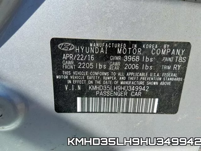 KMHD35LH9HU349942 фото 2