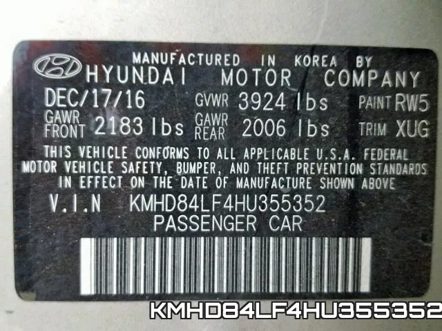 KMHD84LF4HU355352 фото 2