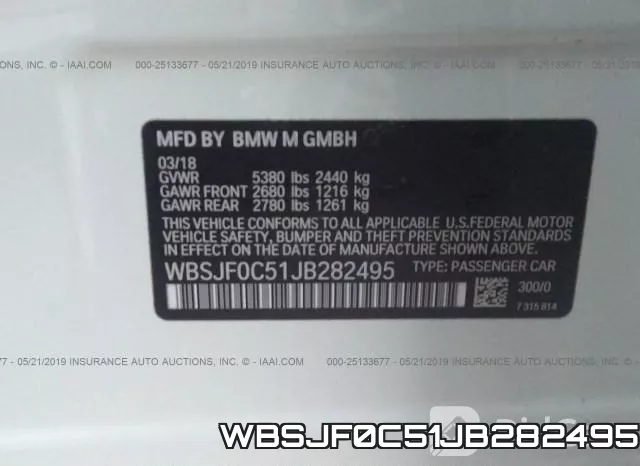 WBSJF0C51JB282495 фото 10
