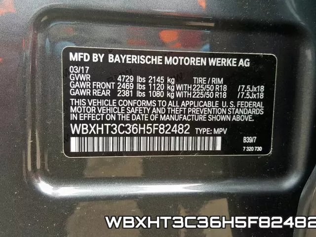 WBXHT3C36H5F82482 фото 2