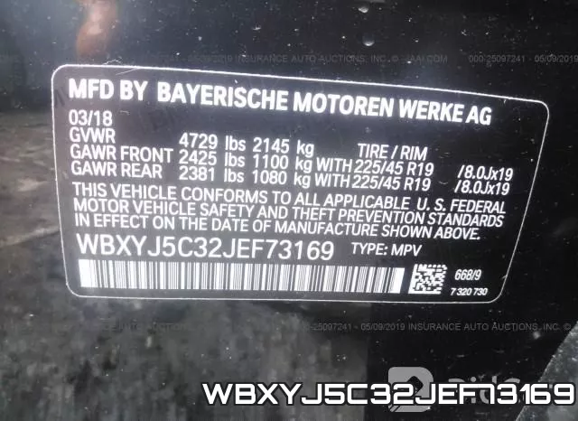 WBXYJ5C32JEF73169 фото 9