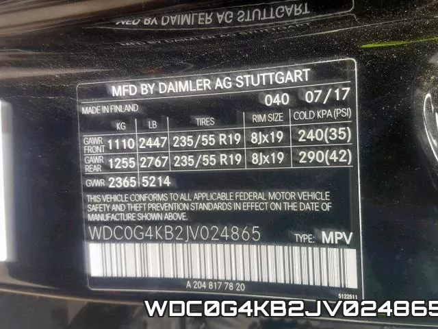 WDC0G4KB2JV024865 фото 2