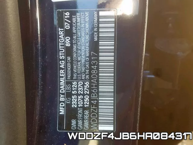 WDDZF4JB6HA084317 фото 2