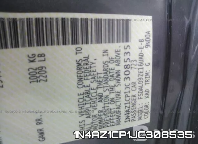 1N4AZ1CP1JC308535 фото 10