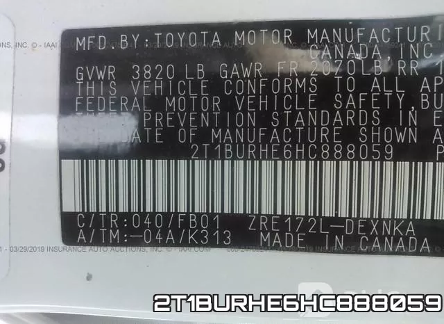 2T1BURHE6HC888059 фото 10