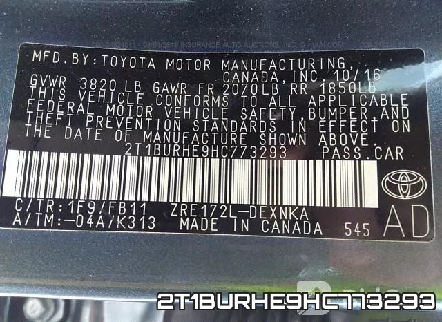 2T1BURHE9HC773293 фото 10