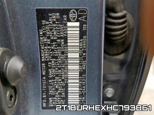 2T1BURHEXHC793861 фото 2