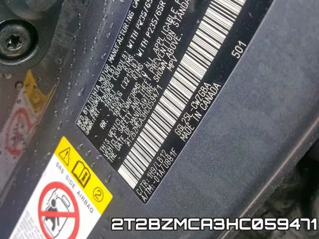2T2BZMCA3HC059471 фото 2