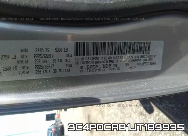 3C4PDCAB1JT183935 фото 10