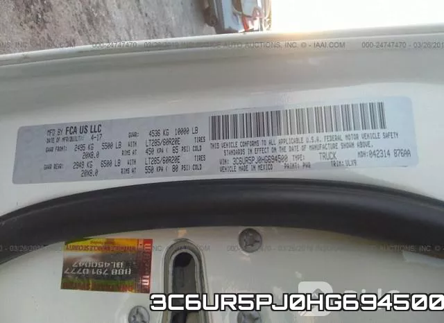 3C6UR5PJ0HG694500 фото 10