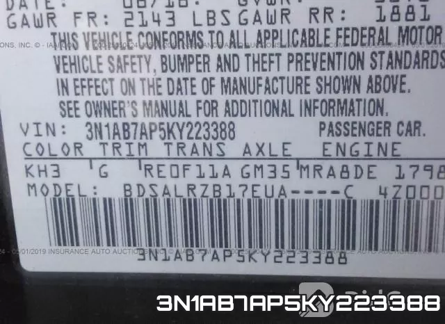 3N1AB7AP5KY223388 фото 10