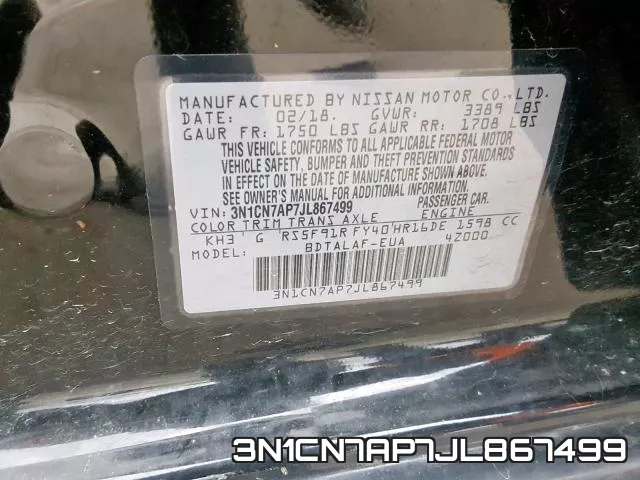 3N1CN7AP7JL867499 фото 2