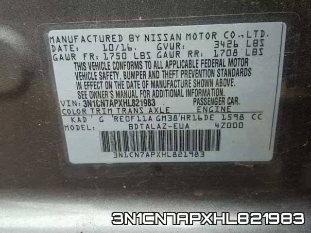 3N1CN7APXHL821983 фото 2