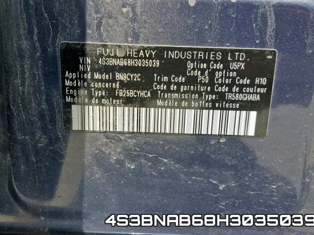 4S3BNAB68H3035039 фото 2