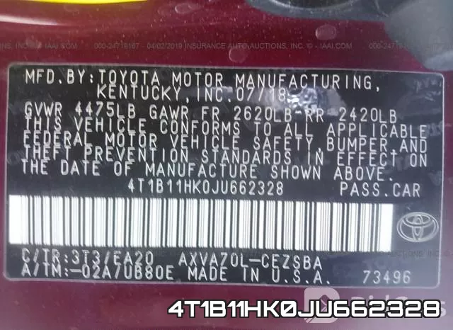 4T1B11HK0JU662328 фото 10